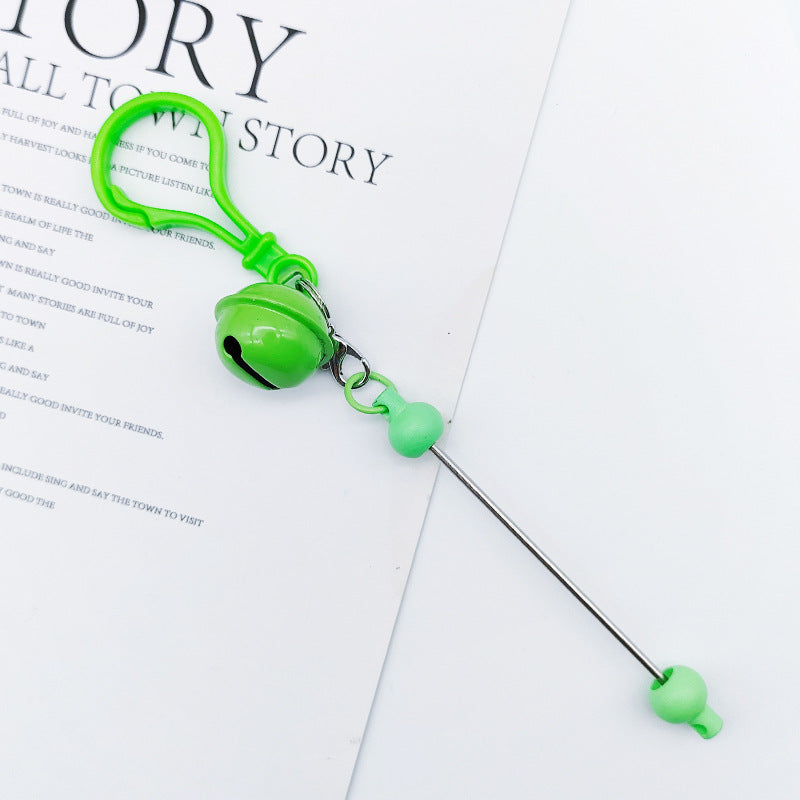 Wholesale DIY Cute Accessories Bell Handmade Bead Colored Keychains